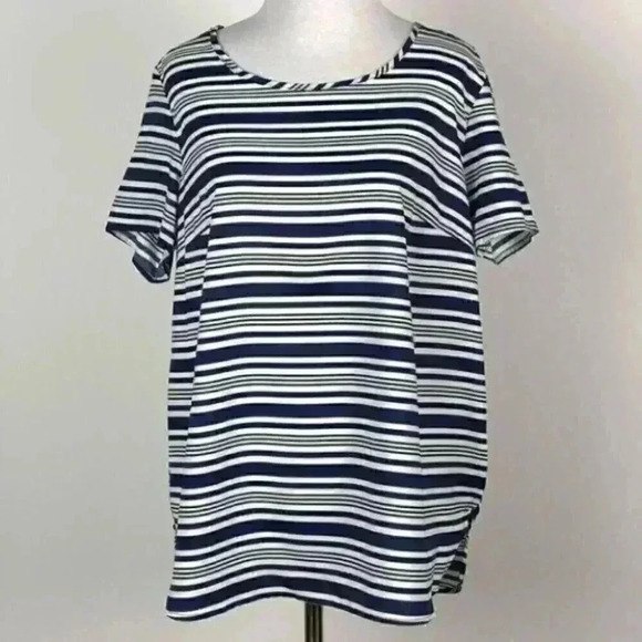 Faded glory women’s top size M 10-12 striped - Picture 1 of 5